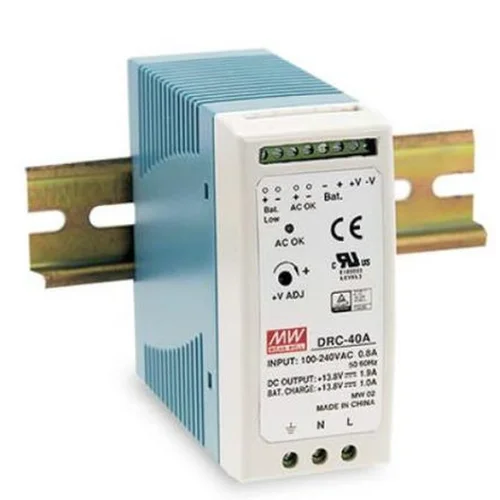 DRC-40A Блок питания c функцией ИБП на DIN-рейку Вых: 13,8В/2,9А; АКБ: 13,8В/1А; 40Вт, Mean Well DRC-40A Блок питания c функцией ИБП на DIN-рейку Вых: 13,8В/2,9А; АКБ: 13,8В/1А; 40Вт, Mean Well